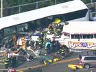 Acidente entre ônibus e veículo anfíbio deixa mortos em ponte de Seattle