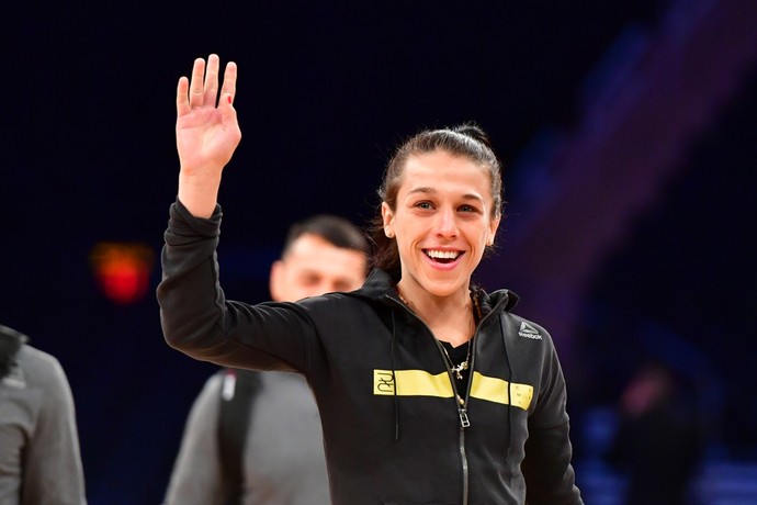 Multi Futebol Show, Joanna Jedrzejczyk treino aberto UFC 205 (Foto: Jason Silva)