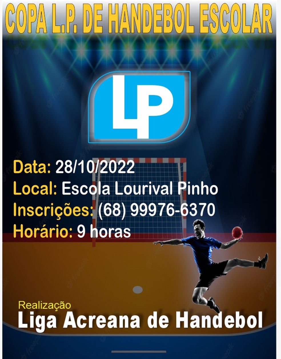 Copa Lourival Pinho de Handebol Sub-17 masculino será realizada em Rio Branco (AC) — Foto: Divulgação/Liga Acreana de Handebol
