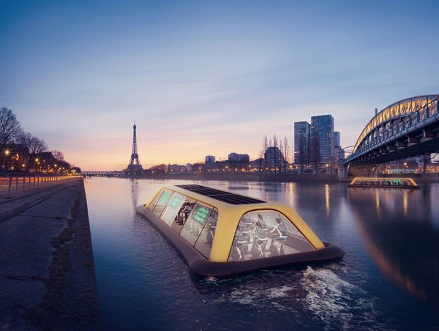 Academia flutuante fará um tour por Paris por meio do Rio Sena (Foto: Divulgação)