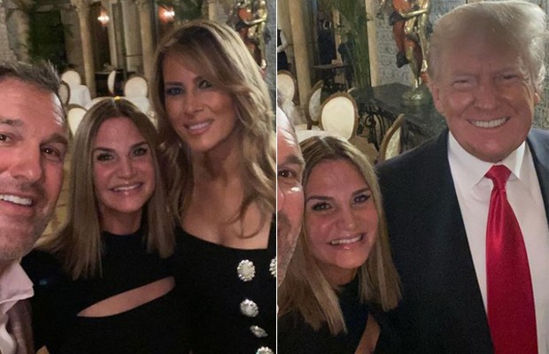 Donald e Melania Trump são tietados por fãs pela 1ª vez desde que saíram da Casa Branca (Foto: reproduçõa/instagram)