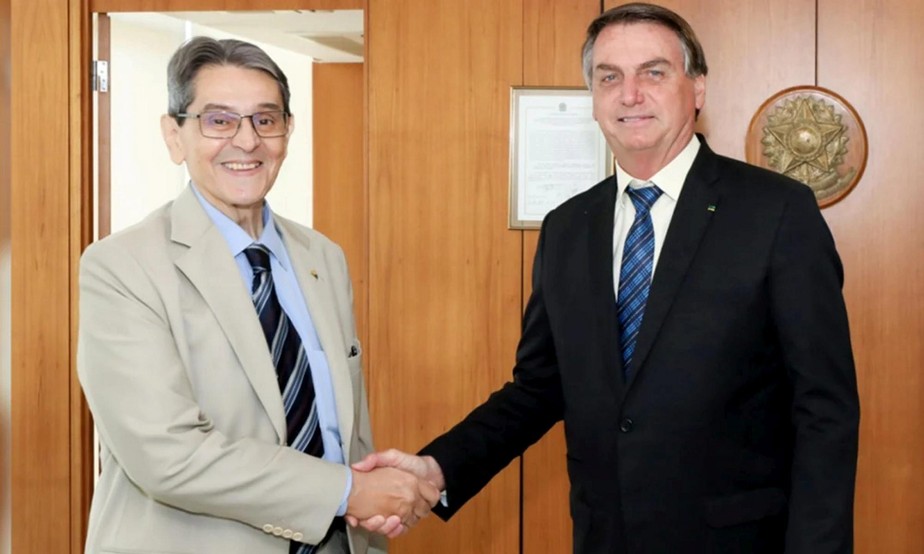 Roberto Jefferson e Jair Bolsonaro em registro publicado por página do PTB