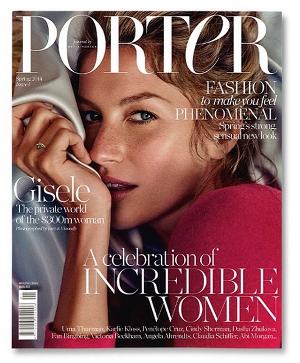 Gisele Bündchen na capa da revista Porter (Foto: Reprodução)