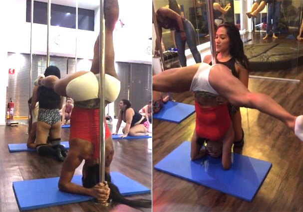 Gracyanne Barbosa em aula de pole dance (Foto: Instagram/Reprodução)