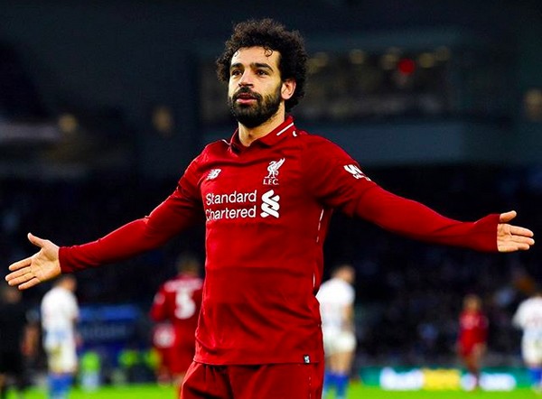O craque egípcio Mohamed Salah comemorando um gol pelo Liverpool (Foto: Instagram)