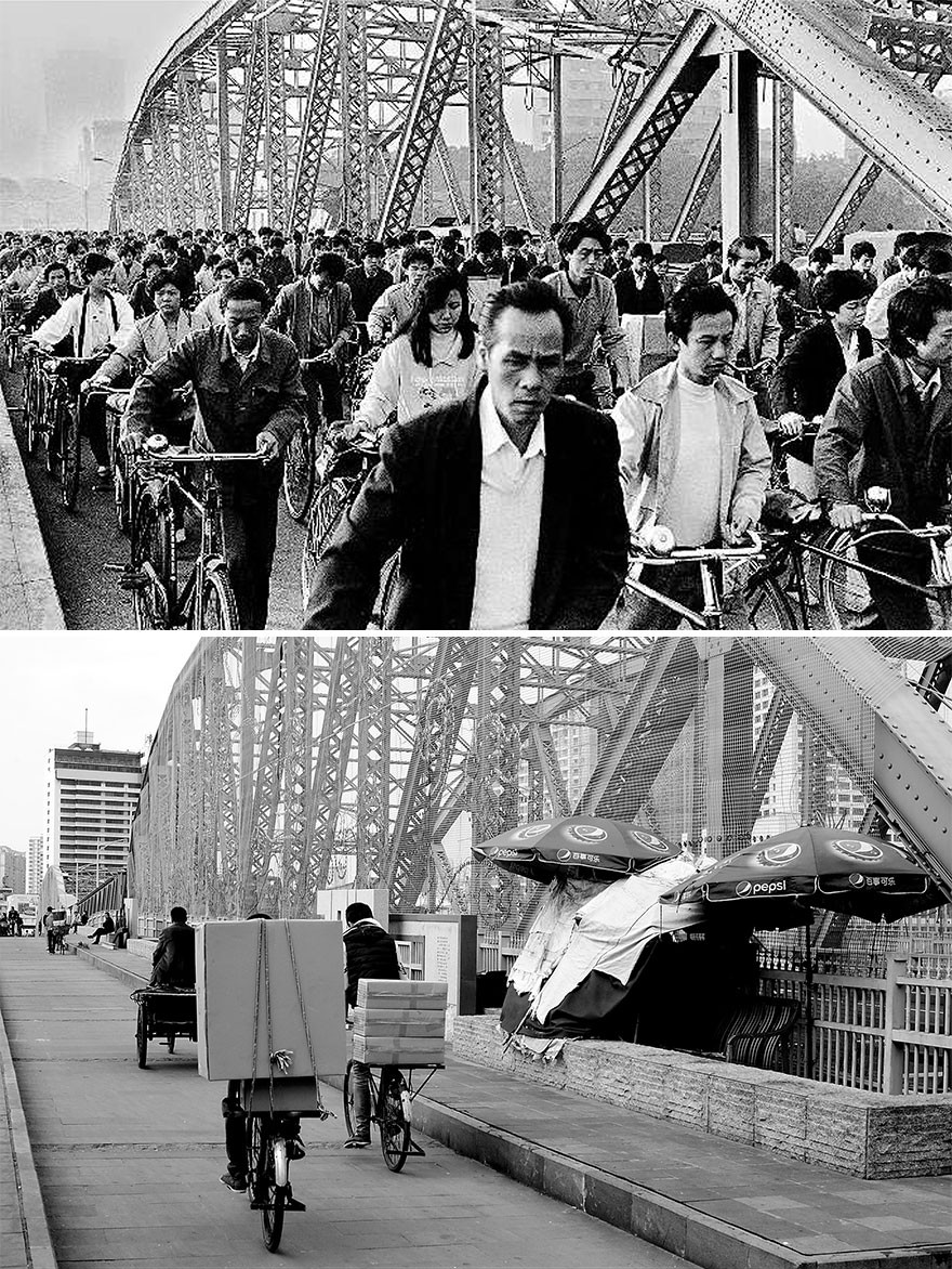 Guangzhou (1980 e 2016) (Foto: Dheera Venkatraman)