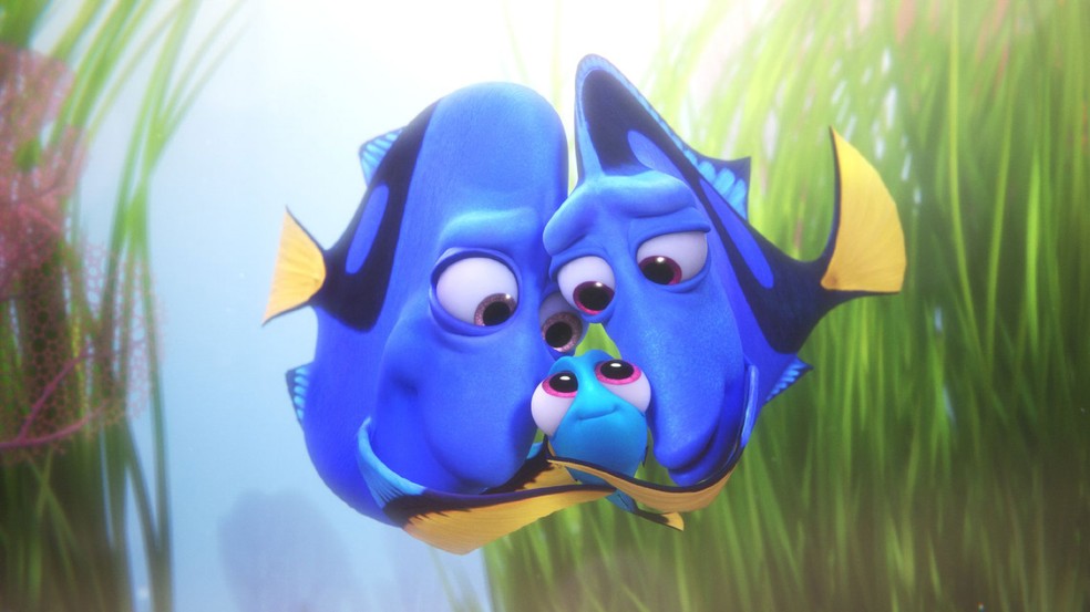 Cena de 'Procurando Dory', que mostra a infância da personagem de 'Procurando Nemo' (Foto: Divulgação)