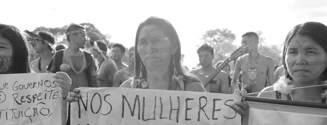 Lideranças destacaram a união, o movimento e a luta dos povos indígenas durante a 18ª edição do Acampamento Terra Livre (ATL) — Foto: Divulgação