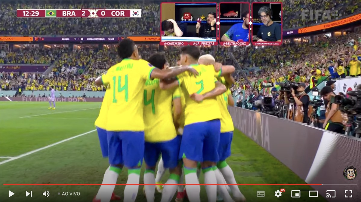 Brasil x Coreia do Sul: onde rever jogo da Copa do Mundo 2022