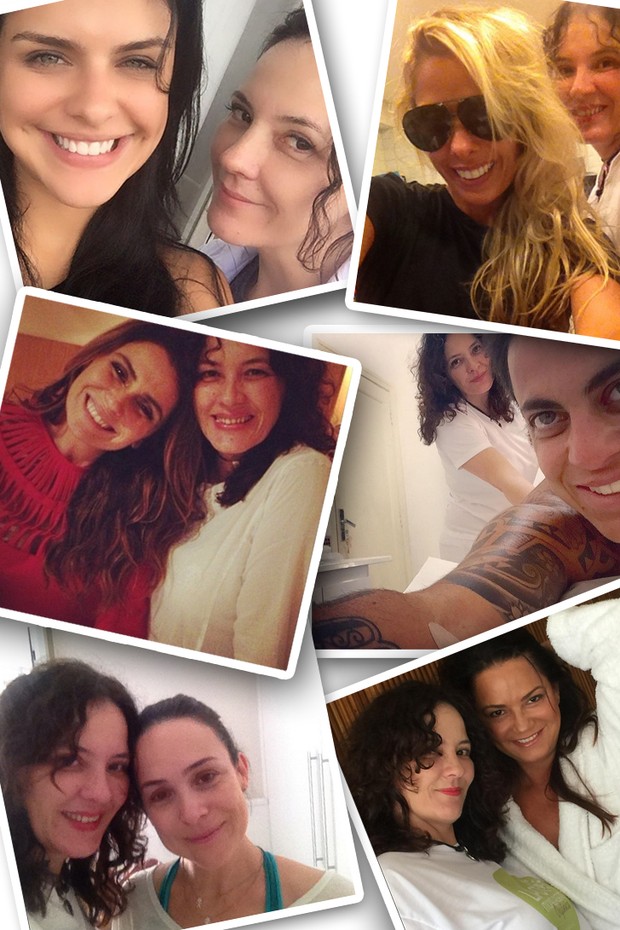 Eli posa com suas clientes: Paloma Bernardi, Adriane Galisteu, Giovanna Antonelli, Thammy Miranda, Gabriela Duarte e Luiza Brunet (Foto: Instagram/Reprodução)