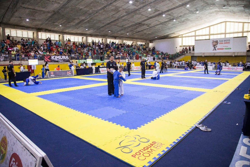 GinÃ¡sio do Sesi Clube recebe mais uma ediÃ§Ã£o do Nordeste Open de Jiu-Jitsu em Natal â Foto: Tiago Lima