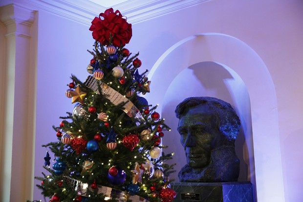A nova decoração natalina da Casa Branca (Foto: Getty Images)