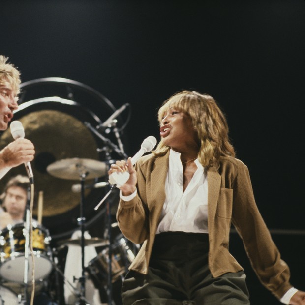 Rod Stewart e Tina Turner (Foto: Christian SIMONPIETRI/Sygma via Getty Images)