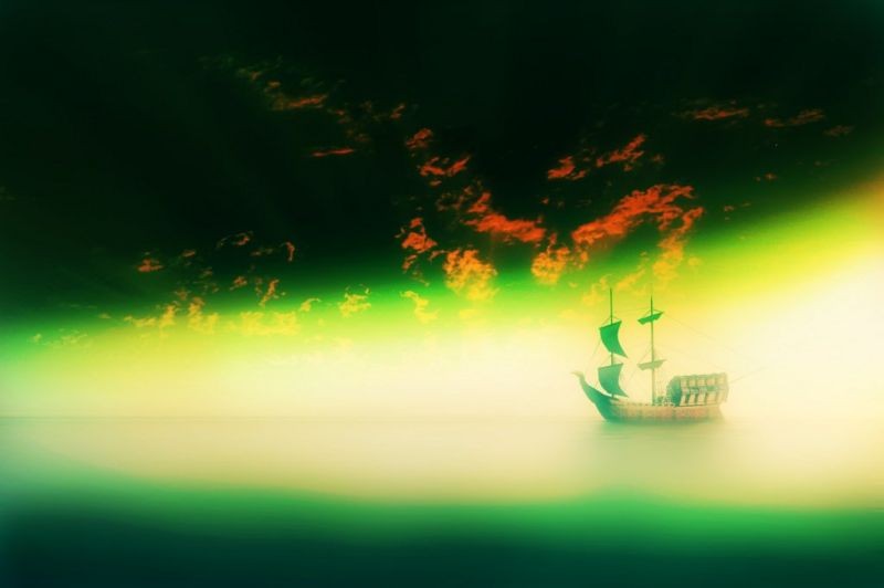 Ilustração de barco em um mar nebuloso (Foto: Getty Images via BBC News)