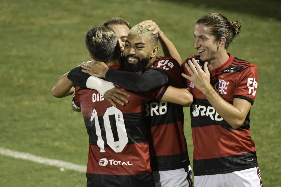Gabigol comemora em Madureira x Flamengo — Foto: ANDRÉ FABIANO/CÓDIGO19/ESTADÃO CONTEÚDO