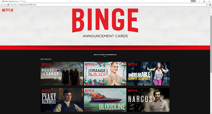 Acessando o serviço Binge Cards do Netflix (Foto: Felipe Alencar/TechTudo)