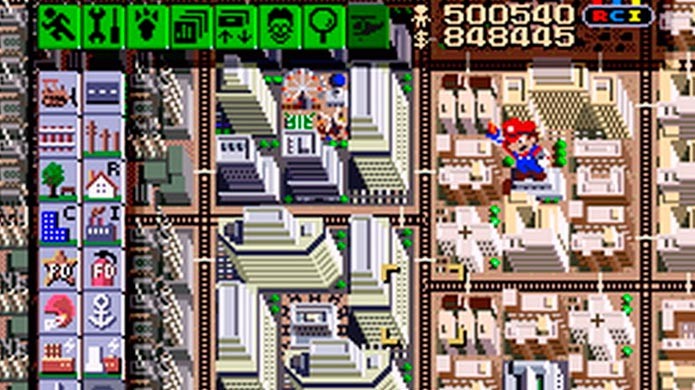 Mario aparece na versão de SNES de SimCity (Foto: Divulgação)