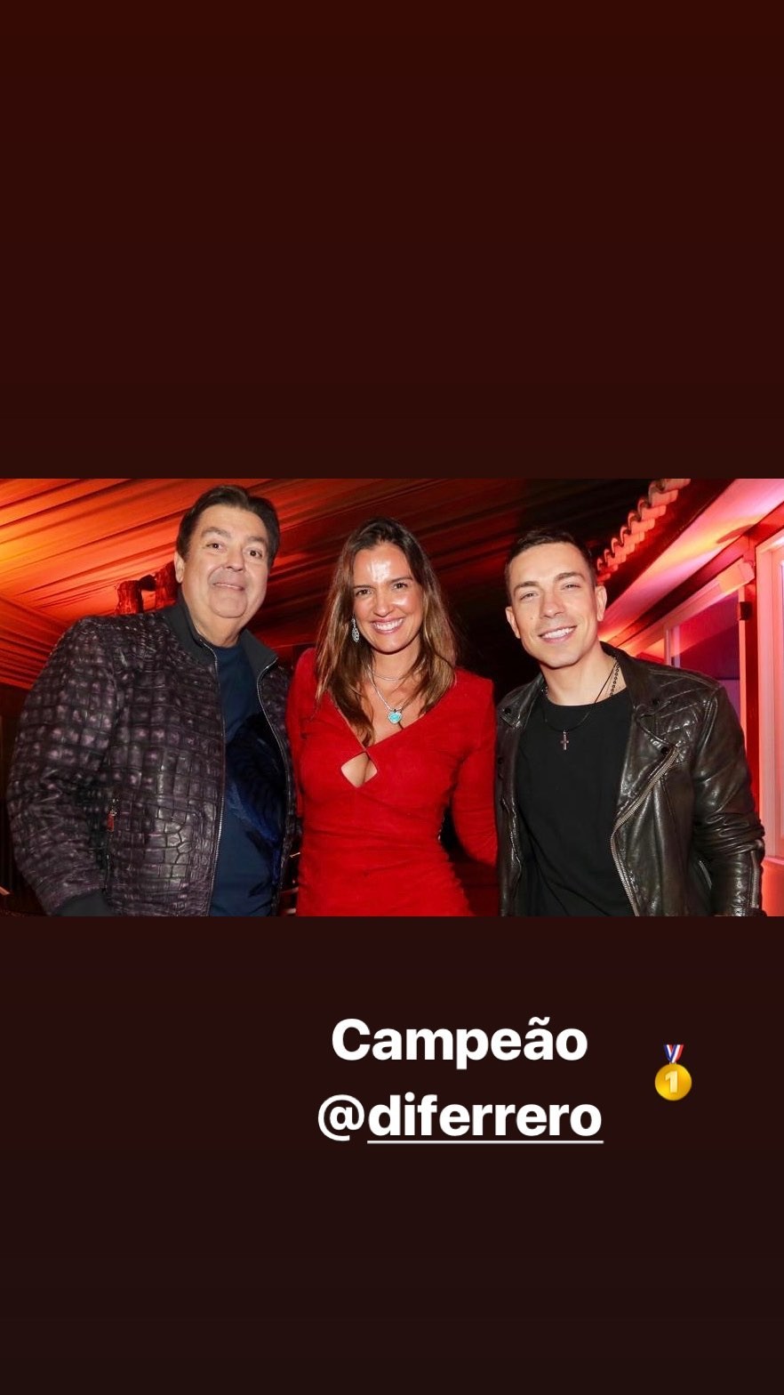 Faustão, Luciana Cardoso e Di Ferrero (Foto: Reprodução/Instagram)