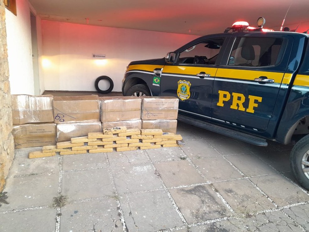 Droga apreendida pela PRF em Teresina — Foto: Divulgação/PRF