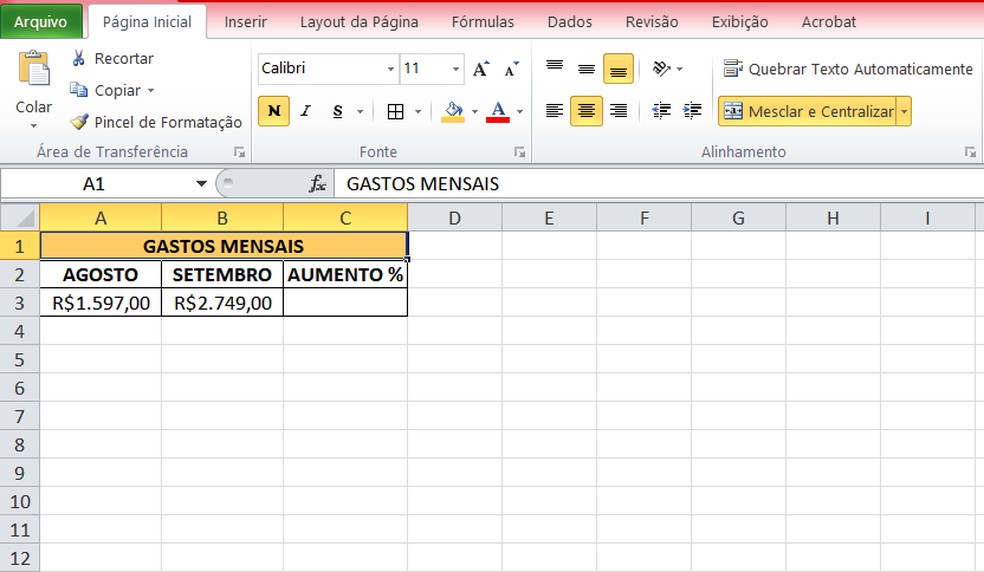 Formula Excel Para Calcular Percentual De Aumento - Design Talk