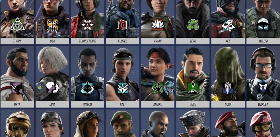 Conheça bem os agentes disponíveis para se dar bem em R6 — Foto: Reprodução/Ubisoft