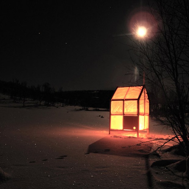 Arquitetos criam cabana com paredes de gelo (Foto: Reprodução)