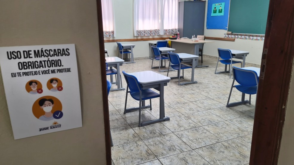 Salas do Instituto Jaime Kratz, em Campinas, passaram por desinfecção — Foto: Reprodução/EPTV