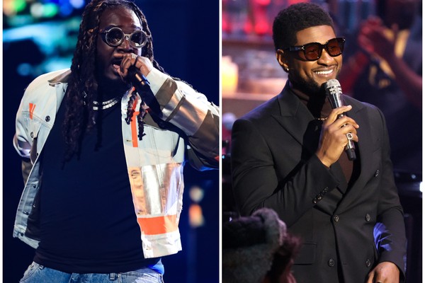 Os rappers T-Pain e Usher (Foto: Getty Images)