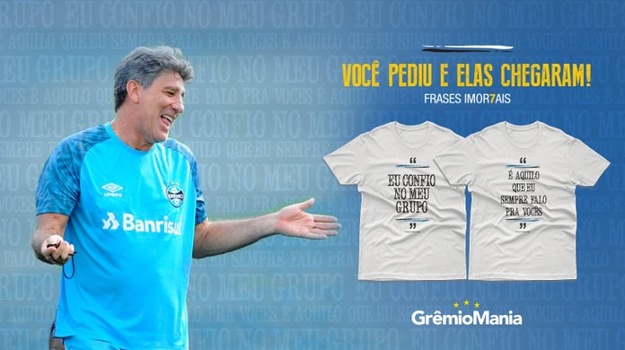 Eu Confio No Meu Grupo Gremio Lanca Camisetas Com Frases Usadas Por Renato Gremio Ge