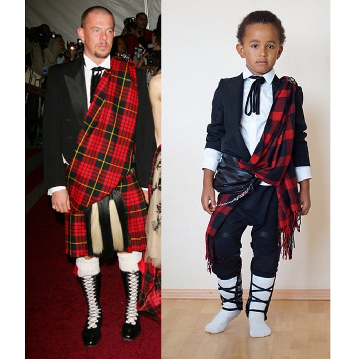 O menino imita Alexander McQueen (Foto: Instagram/Reprodução)