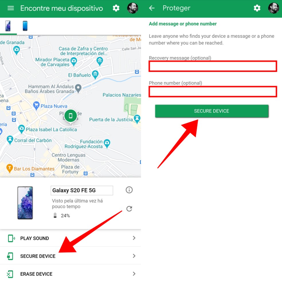 Bloqueie o celular e exiba informações na tela — Foto: Reprodução/Paulo Alves