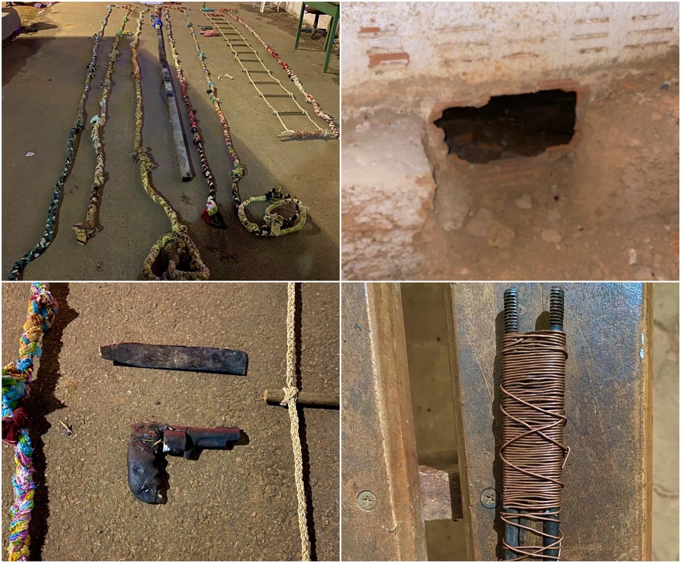 Detentos usam chave artesanal para abrir solário e fazem buraco em parede em tentativa de fuga no AC — Foto: Arquivo/Iapen-AC
