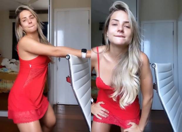 Gabi Martins Dança Funk Usando Camisolinha Vermelha Quem Quem News 