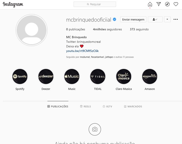 MC Brinquedo deleta posts no Instagram (Foto: Reprodução/Instagram)