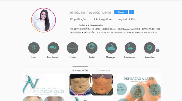 Aline já tem 11 mil seguidores no Instagram (Foto: Reprodução/Instagram)