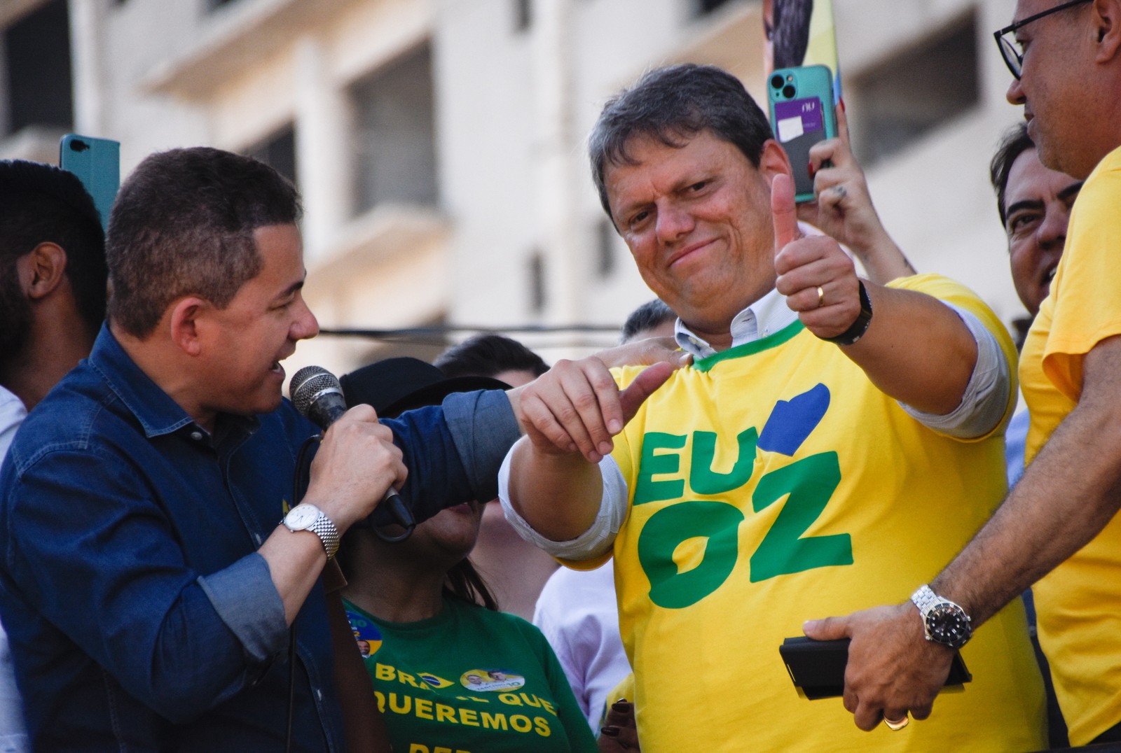 Tarcísio de Freitas (Republicanos) é eleito governador de São Paulo  — Foto: Ronaldo Silva/Photo Press/Agência O Globo