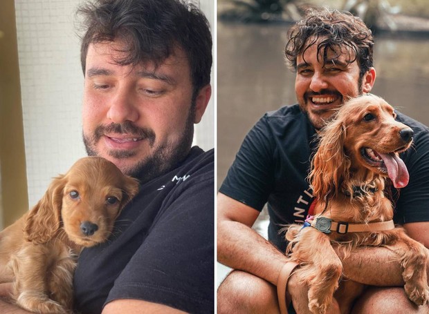 Thardelly Lima e seu cachorro, Rubacão (Foto: Instagram/@thardellylima/Reprodução)