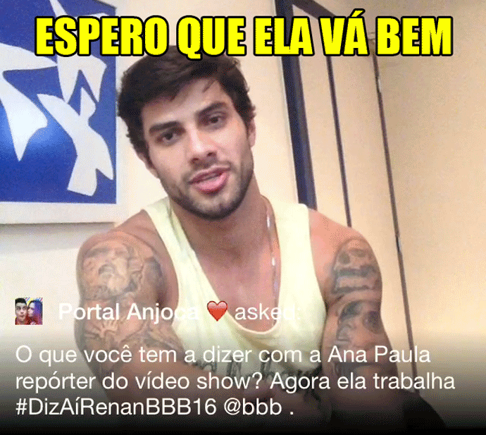 Renan descobre que Ana Paula ganhou quadro no Vídeo Show e comenta (Foto: Reprodução)