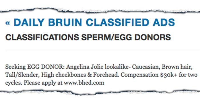 O anúncio: procura-se uma sósia de Angelina Jolie desesperadamente (Foto: Reprodução)