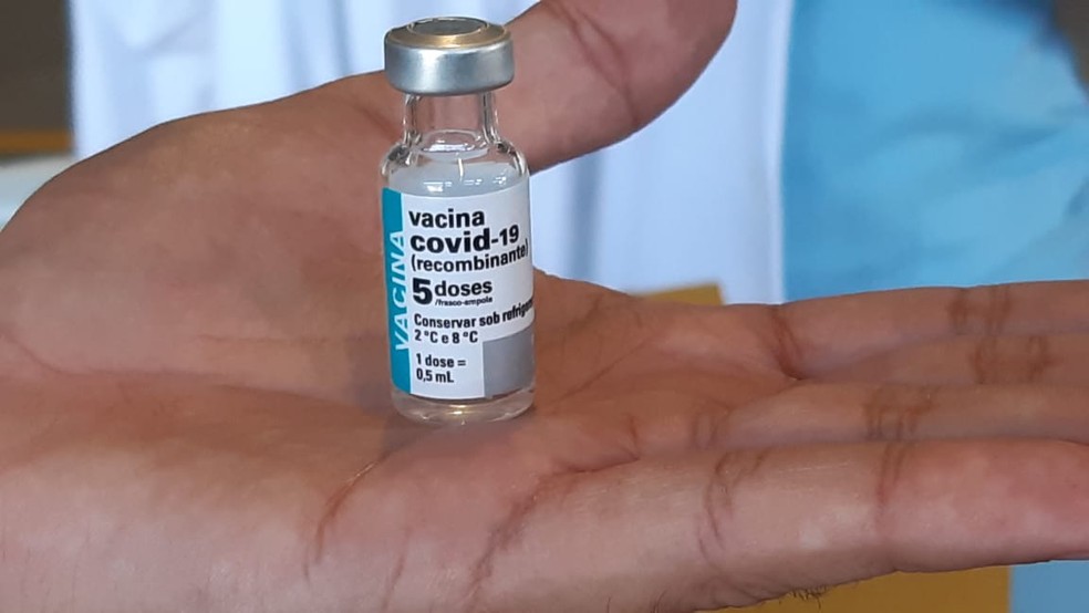 Dose de Oxford/AstraZeneca em Natal RN vacina contra a Covid-19 — Foto: Reprodução/Inter TV Cabugi