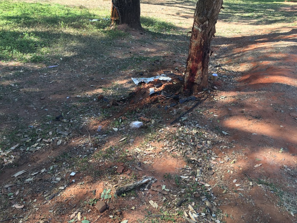Acidente foi na Avenida 11 de Maio, em Presidente Prudente1 (Foto: Stephanie Fonseca/G1)