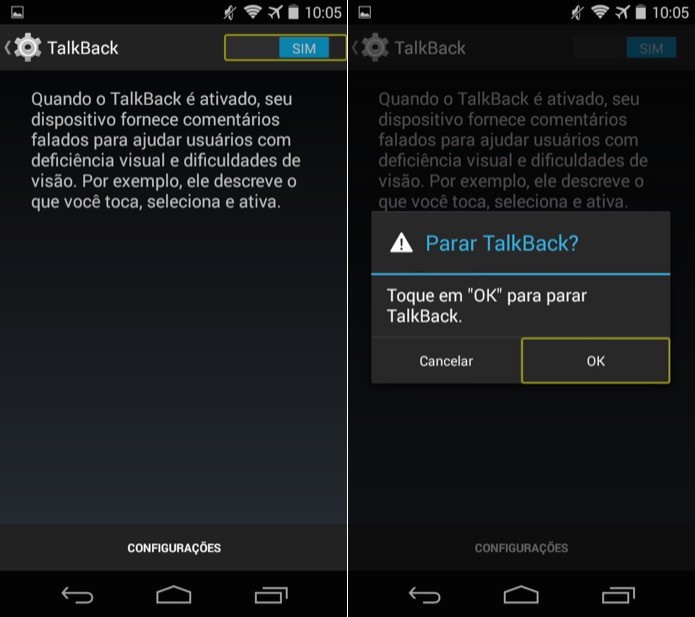 Desativando o taklback do Android (Foto: Reprodução/Helito Bijora) 