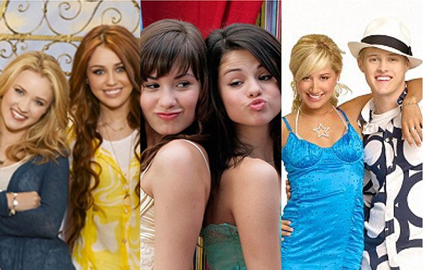 Miley Cyrus e Emily Osment, Selena Gomez e Demi Lovato, Lucas Grabeel e Ashley Tisdale (Foto: Divulgação)
