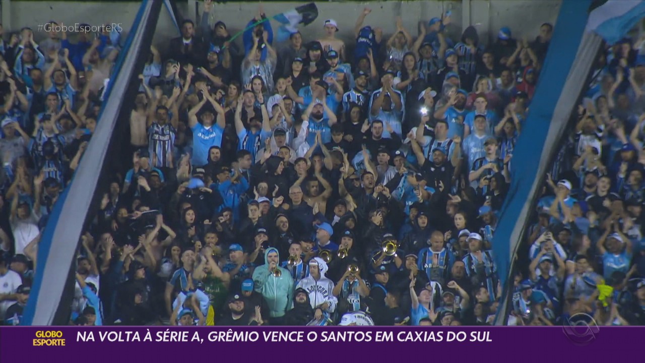 Na volta à Série A, Grêmio vence o Santos em Caxias do Sul