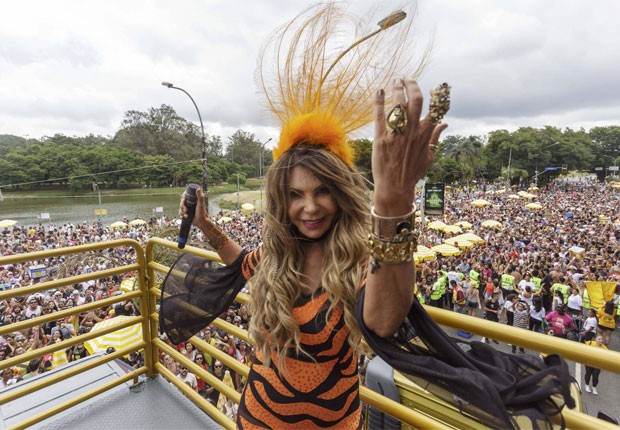Elba Ramalho no Bloco Frevo Mulher em 2018 (Foto: AgNews)