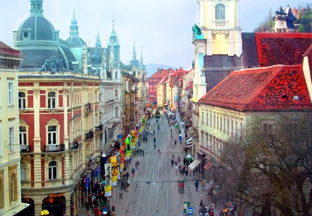 Área antiga de Graz, Áustria (Foto: Wikipédia)