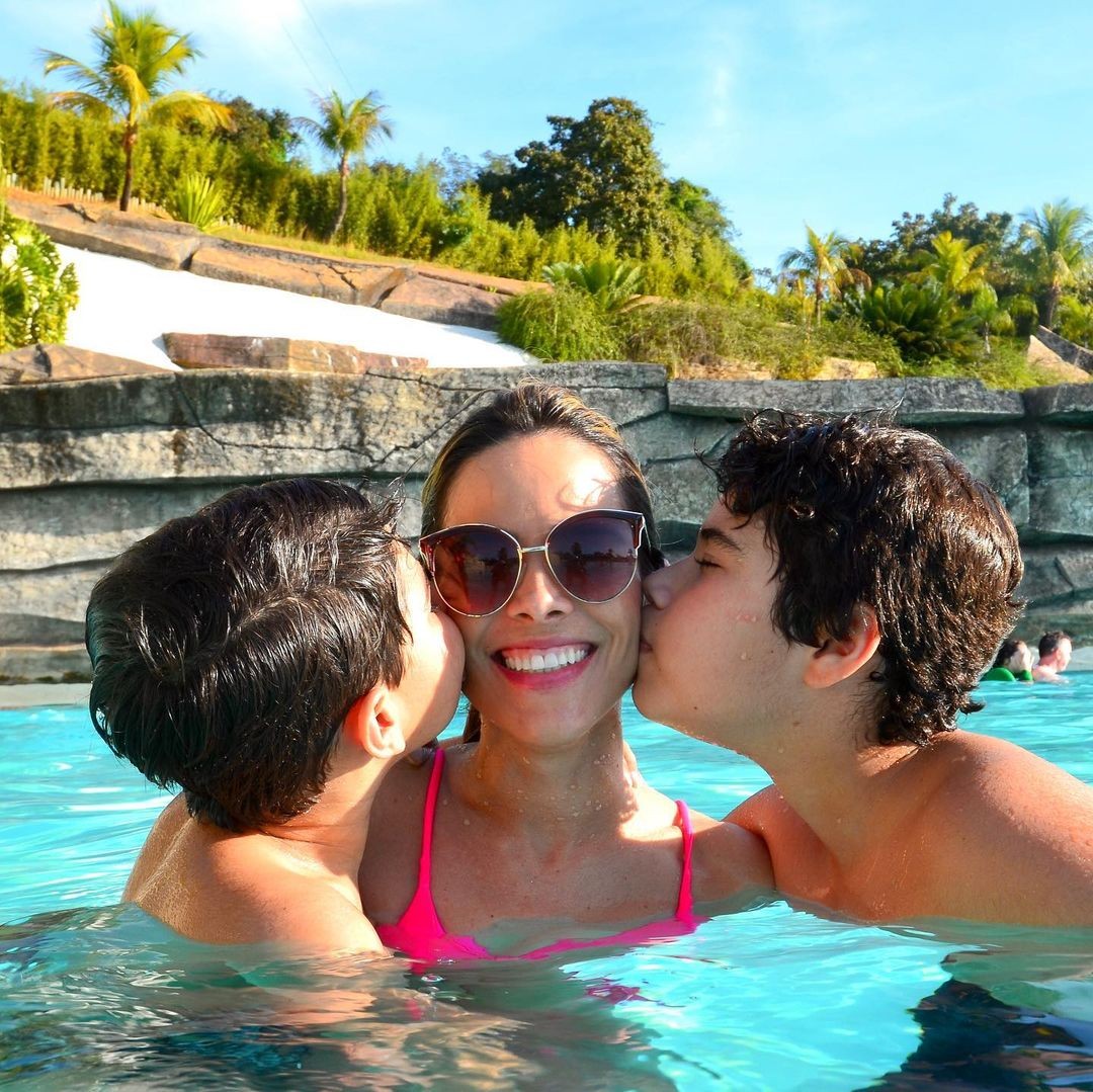 Wanessa Camargo com os filhos José Marcus e João Francisco (Foto: Reprodução/ Instagram)
