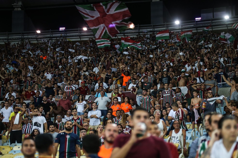 Torcida do Fluminense durante o clássico Fla-Flu da última quarta-feira — Foto: Lucas Merçon