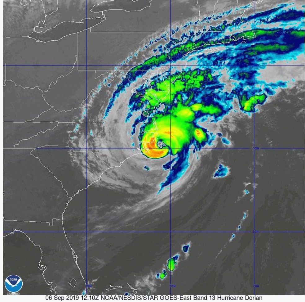 Furacao Dorian Toca Solo Dos Eua E Segue Rumo Ao Norte Mundo G1