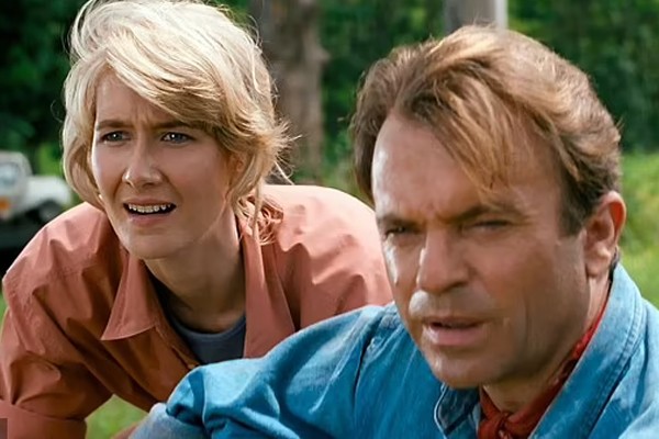 Laura Dern e Sam Neill em Jurassic Park (1993) (Foto: Divulgação)